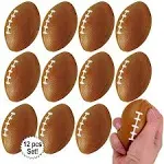 Wall2Wall Mini Sports Balls for Kids Party Favor Toy, Soccer Ball, Basketball, Football, Baseball (12 Pack) Squeeze Foam for Stress, Anxie