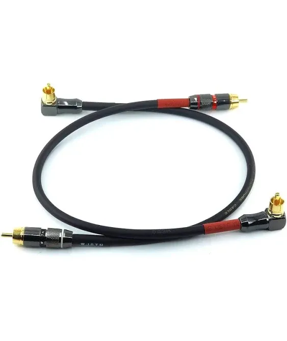 WJSTN-055 90 Degree Right Angle RCA Subwoofer Cable