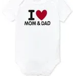 The Children's Place Unisex Baby Mom and Dad Graphic Bodysuit