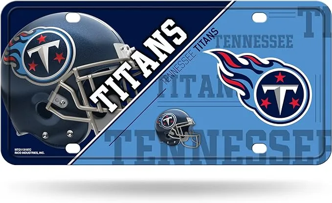 Rico Industries Tennessee Titans License Plate Metal