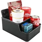 Car Storage Organizer Between Seats,Car Armrest Storage Box Back Seat Organizer with 3 Storage Compartments Car Interior Storage Box,Car Cup Holder Tray with Non-slip Mat(Black)