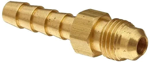 070040404 Brass Hose Fitting Connector 1/4&#034; Barb X 1/4&#034; Male F