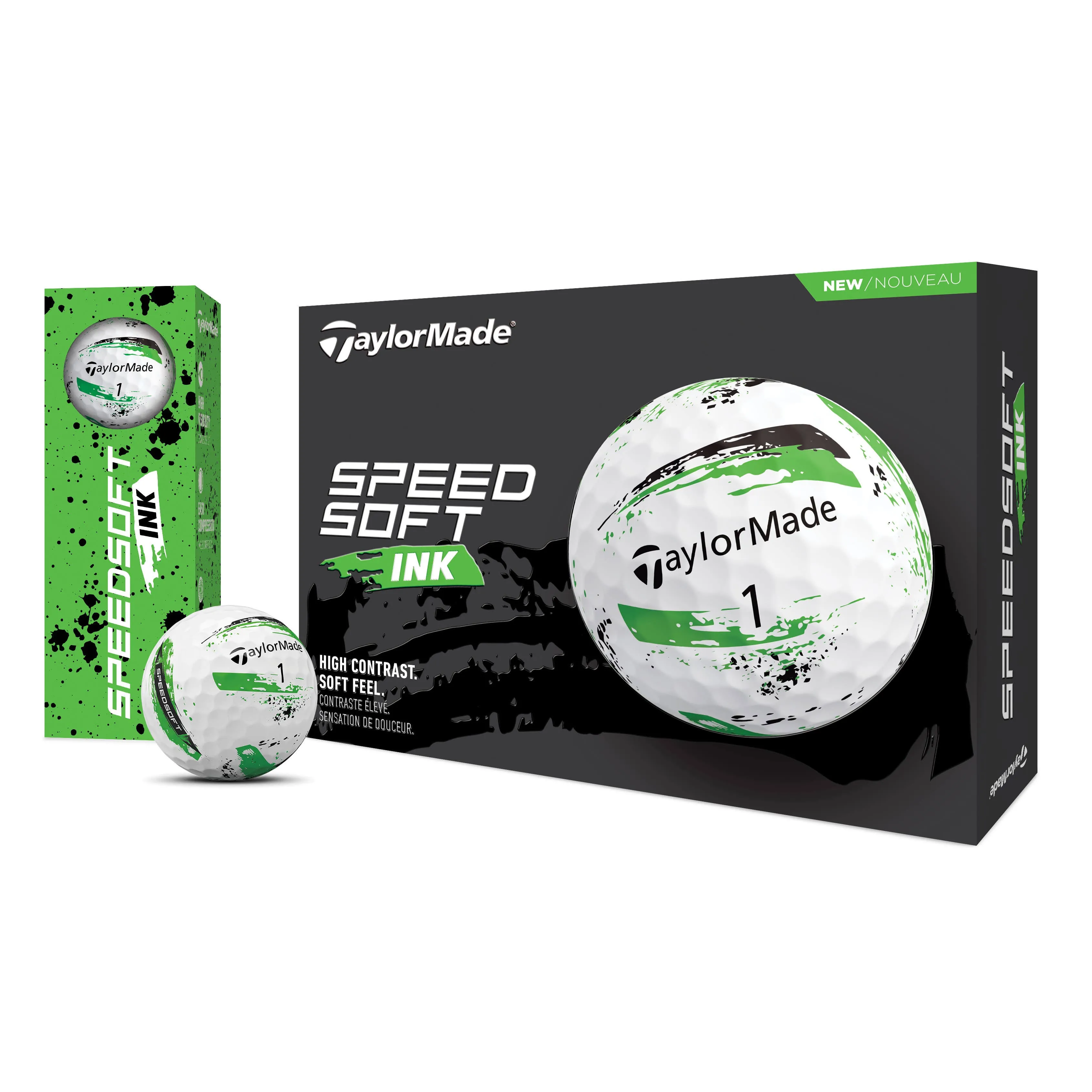 TaylorMade SpeedSoft Golf Balls Pink Ink