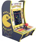 Arcade1Up Pac Man Partycade 5 in 1 Countertop Arcade Video Game Cabinet Machine with 17 Inch Screen, Coinless Operation, and Wall Mounting Hardware