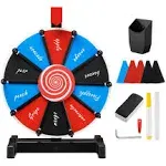 WinSpin 12 Inch Prize Wheel DIY Insertable Tabletop Spinning Wheel, 10 Slots Fortune Design Carnival Spin Game, DIY Series