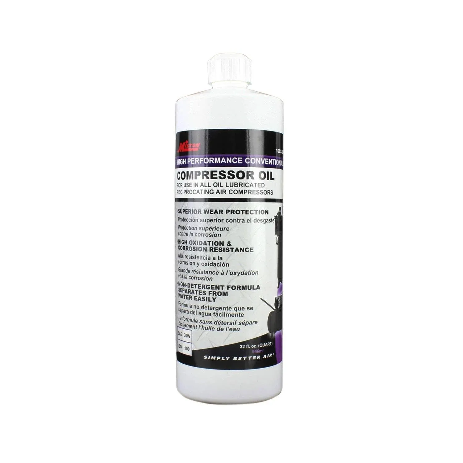 1002-32 High Performance Conventional Air Compressor Oil ISO-100-32 Oz