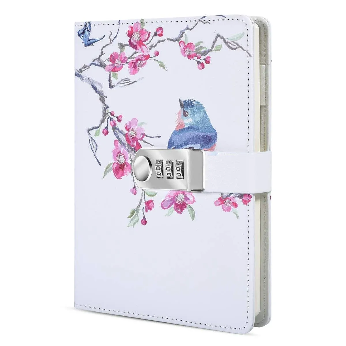 Creative Password Journal with Lock A5 PU Leather Diary with Combination Lock...