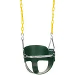 Eastern Jungle Gym High Back Half Bucket Swing with Coated Chain - Green