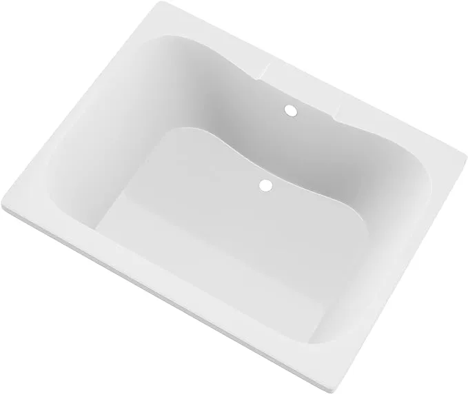 ANZZI AZ4060NS Alya 5 ft. Acrylic Center Drain Rectangular Bathtub in White