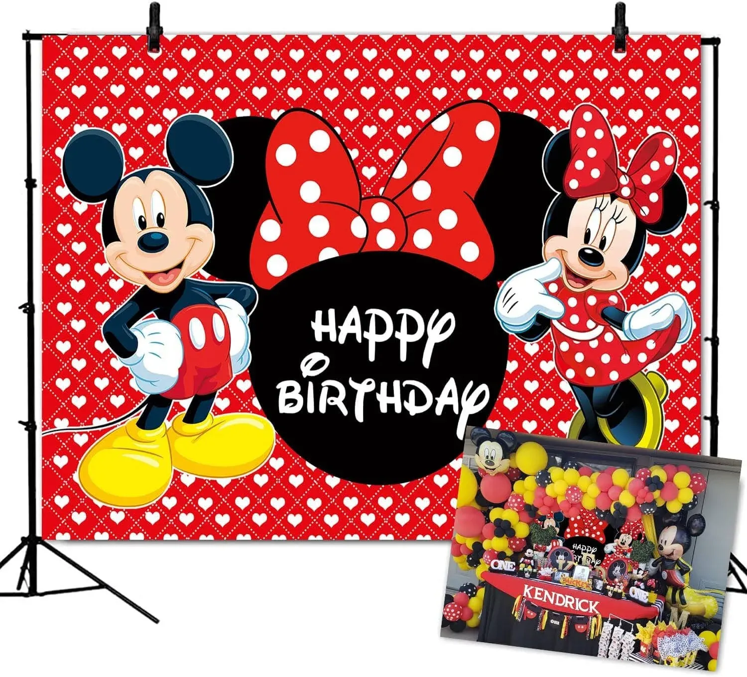 WRQ Baby Shower Mouse Party Backdrop Boys and Girls Photography Background 1 ...