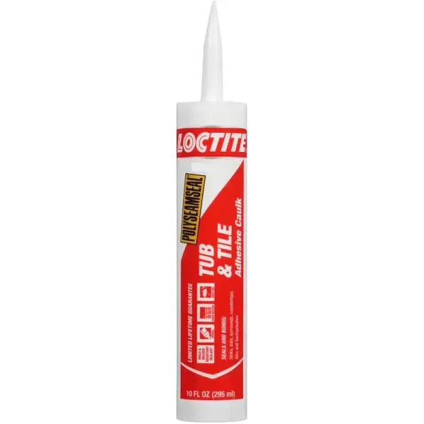 Loctite Polyseamseal Tub and Tile 10 oz. Almond Latex Caulk Sealant (12-pack) 2154752