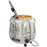 Commercial Soup Kettle Warmer with Hinged Lid and Removable Stainless-Steel Pot Insert