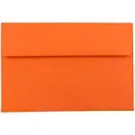 Jam Paper A7 Colored Invitation Envelopes - 5 1/4 x 7 1/4 - Orange Recycled - 50/Pack