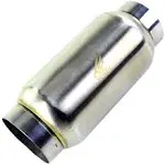 TOTALFLOW 9944 Mini Race Exhaust Muffler | 304 Stainless Steel | 2.5" Inner Diameter Inlet - 2.5" Outer Diameter Outlet