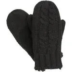 Isotoner Women's Chunky Cable Knit Mittens