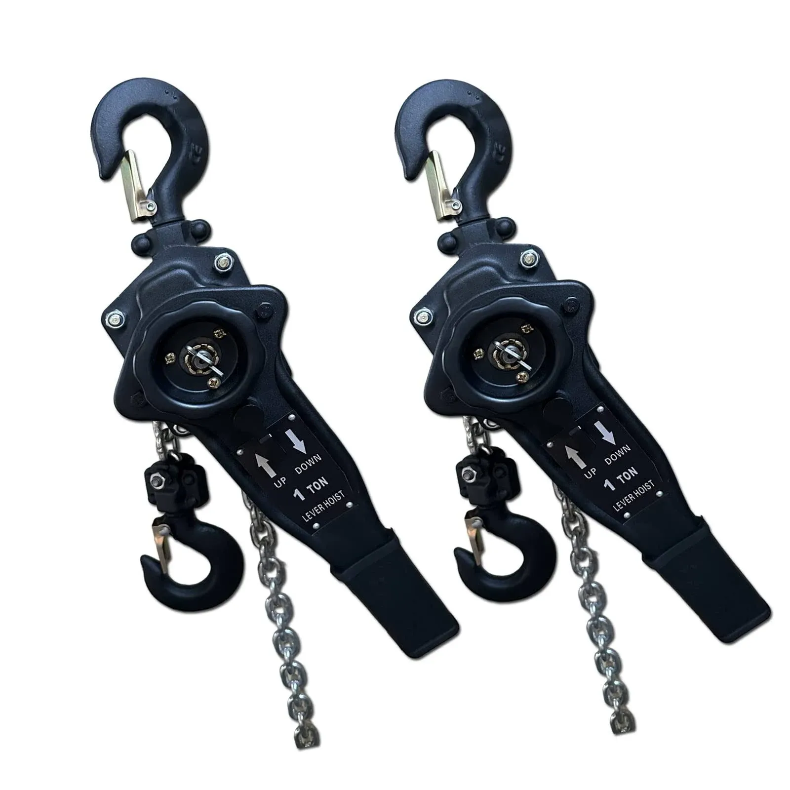 Lever Chain Hoist 2200LBS 5FT 2 Units Set 1T 1,5M Lever Chain 1T/1.5m*2units