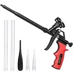 Foam Gun, Preciva Professional Foaming Gun Heavy Duty PU Expanding Foam Gun Caulking Gun Spray Application Applicator for Caulking, Filling, Sealing