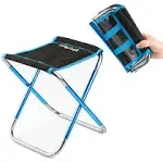 AOUTACC Ultralight Portable Folding Camping Stool for Outdoor Fishing Hiking Backpacking Travelling(XL:13"x14"x15";Large:11.8"x11"x11.4"; Medium:8.3"x9.5"x 11")