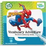 Leapfrog 30380020 Pre-K Level 2 Marvels Spider-Man Vocabulary Adventure Words & Listening Skills Activity Book