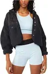 Free People Hit The Slopes Jacket - Black / S