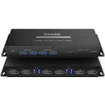 Daoistek KVM Switch Dual Monitor 2 Computers DisplayPort 4K 165Hz Black