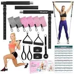 Pilates Bar Kit with Resistance Bands, Multifunctiona<wbr/>l Yoga Pilates Bar with Hea