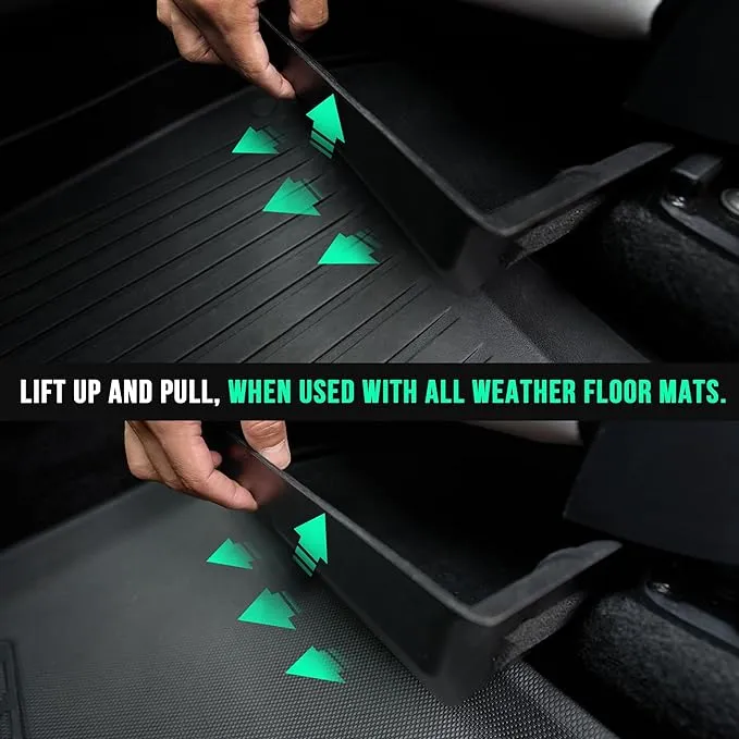 Under Seat Storage Tray for Tesla Model Y, ABS Flocking Storage Box, Model Y Accessories 2024 2023 2022, Hidden Organizers for Driver and Passenger Seat - 1 Unit