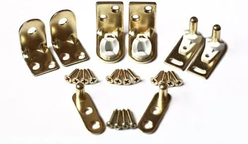 Saloon Door Hinge Set - Brass Finish - Gravity Hinges for Old Western