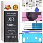 ASDAWN 3480mAh Battery for iPhone XR (Not for X/XS/XS Max), Upgraded Higher Capacity iPhone XR Battery Replacement for A1984 A2015 A2016 A2017 A2018 with Professional Tools+Installation Instruction