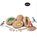 DoDoMagxanadu Dinosaur Eggs,12 Dino Eggs Dig Excavation Kit Dinosaur Toys for Boys, Science STEM Dinosaur Party Favors Goodie Bag Stocking Stuffers for Boys & Girls Ages 3-5 4-7 5-7+