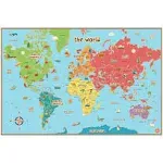 Wall Pops WallPops WPE0624: Kids World Dry Erase Map Decal