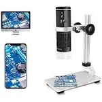 JIUSION WIFI USB Digital Microscope Wireless Enlargement Endoscope 8 LE 50-1000X