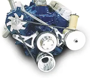 March Performance 30035 Deluxe Clear Powdercoat Aluminum Ford 302 Power Steering Bracket