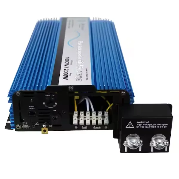 AIMS Power PIC100012120S Pure Sine Inverter, 1000 Continuous, 2000W Surge (Peak Power), Selectable 25A or 55A Battery Charger, Built in Transfer Switch, 12V DC Input