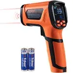 VEVOR Infrared Thermometer, -40°F~2732°F Dual Laser Temperature Orange, Black 