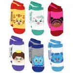 Daniel Tiger's Neighborhood Boys Girls 6 pack Socks (Shoe: 7-10 (Sock: 4-6), Orange/Multi)