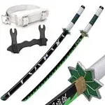 Zisu Bamboo Blade Demon Slayer Sword, About 41 inches, Hashira Pillars & Protagonist Katana, Anime Original Texture