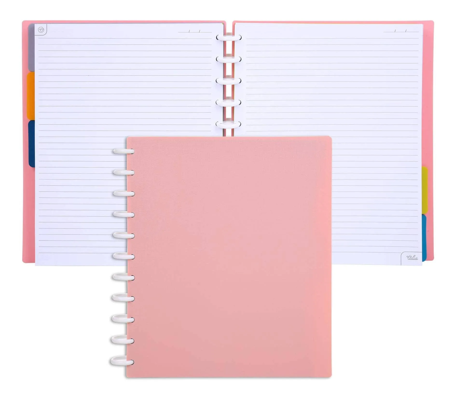 Talia Discbound Notebooks, Planner, Customizable, (Salmon, Letter (8.5in x 11in))