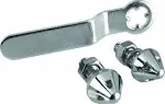 Bell 45915-8 2 Count Chrome Anti-Theft License Plate Fasteners