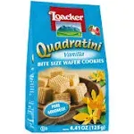 Loacker Quadratini Vanilla Bite Size Wafer Cookie - 4.41 Ounce (Pack of 6)