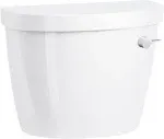 Kohler 31615-RA-0 Cimarron 1.28 GPF Toilet Tank with Right-Hand Trip Lever - White