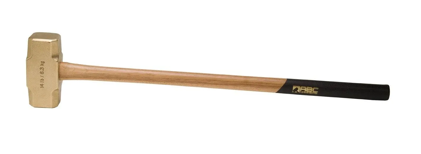 ABC Hammers ABC14BW 14 lb. Brass Hammer with 32" Wood Handle