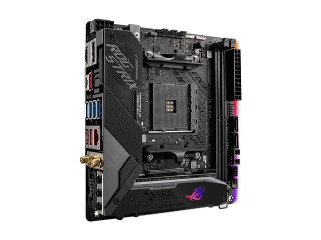 ASUS ROG Strix X570-I Gaming, X570 Mini-ITX Gaming Motherboard, AMD Ryzen 3000 with PCIe 4.0, WiFi 6 (802.11ax), Intel Gigabit Ethernet, SATA 6Gb/s