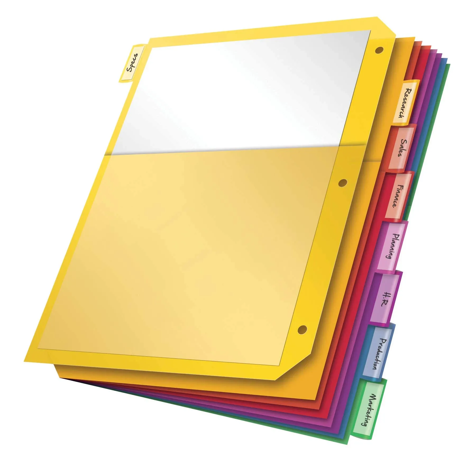 Oxford Plastic 2 Pocket Binder Dividers