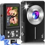 Kids Camera with 32GB Card, Nsoela FHD 1080p 44MP Compact Vlogging Camera, Point