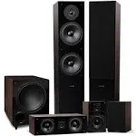 Fluance Elite Series Surround Sound Home Theater 5.1 Channel Speaker System Including Three-Way Floorstanding Center Channel