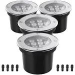 INTWELL Low Voltage Landscape Lights,12W Outdoor LED Ground 6000K(Cool White) 