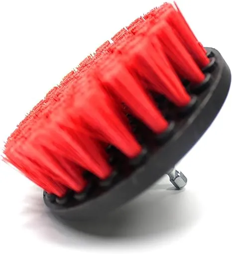 Maxshine Red M8 Medium-Duty Upholstery Carpet Brush with Drill Attachment (Dia ...