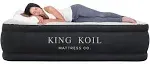 King Koil Luxury California King Air Mattress with Built-in High-Speed Patented Pump for Home, Camping & Guests-Inflatable Double High Airbed Blow