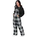 FOCO Las Vegas Raiders NFL Womens Plaid Bib Overalls